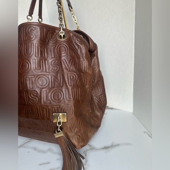 Louis Vuitton Brown Embossed Tote - Picture 5 of 15